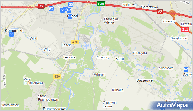 mapa Czapury, Czapury na mapie Targeo