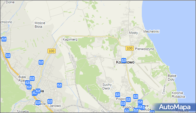 mapa Dębogórze, Dębogórze na mapie Targeo