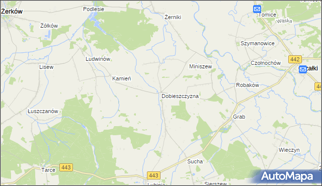 mapa Dobieszczyzna, Dobieszczyzna na mapie Targeo