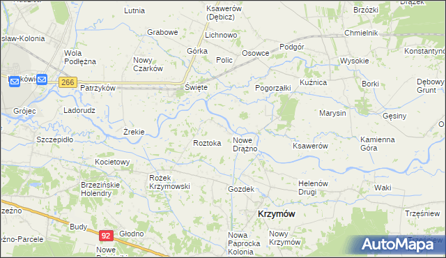 mapa Drążno-Holendry, Drążno-Holendry na mapie Targeo