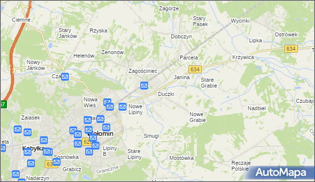 mapa Duczki, Duczki na mapie Targeo