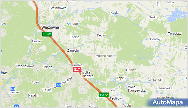 mapa Dziechciniec, Dziechciniec na mapie Targeo