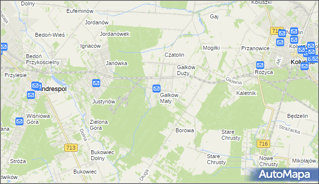 mapa Gałków Mały, Gałków Mały na mapie Targeo