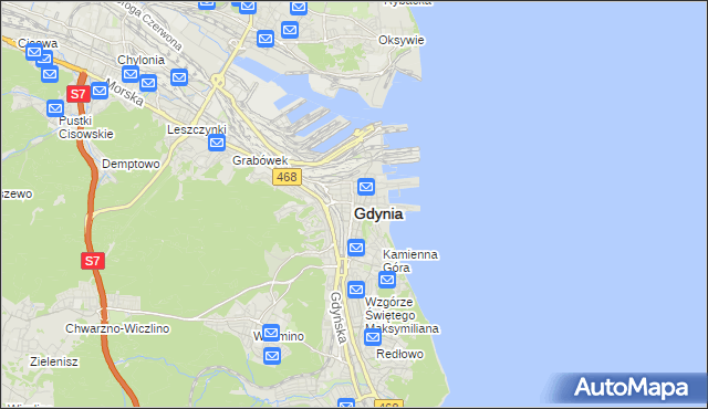 mapa Gdyni, Gdynia na mapie Targeo