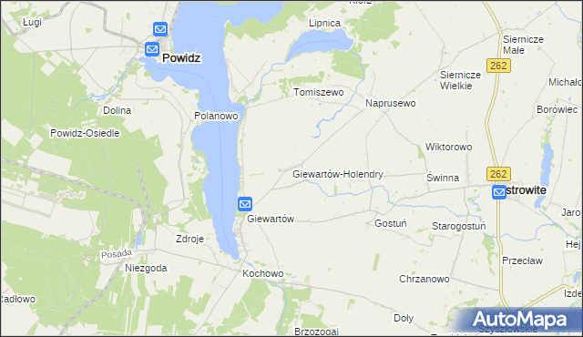 mapa Giewartów-Holendry, Giewartów-Holendry na mapie Targeo