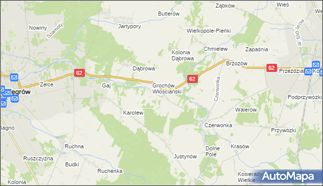 mapa Grochów Szlachecki, Grochów Szlachecki na mapie Targeo