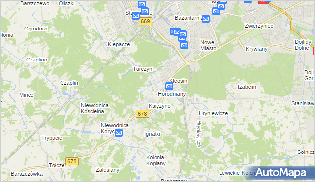 mapa Horodniany, Horodniany na mapie Targeo