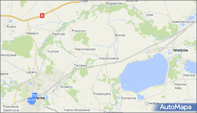 mapa Imbramowice gmina Żarów, Imbramowice gmina Żarów na mapie Targeo