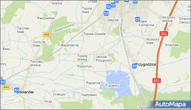 mapa Janków Przygodzki, Janków Przygodzki na mapie Targeo