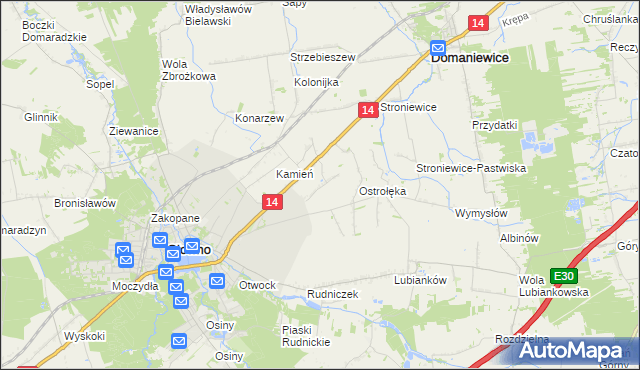 mapa Kadzielin, Kadzielin na mapie Targeo