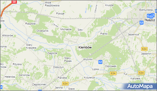 mapa Klembów, Klembów na mapie Targeo