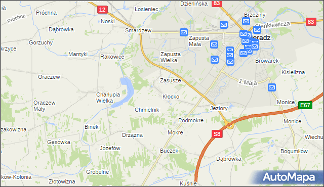 mapa Kłocko, Kłocko na mapie Targeo