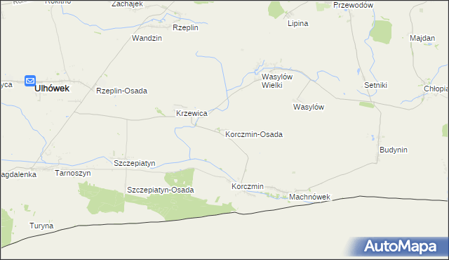 mapa Korczmin-Osada, Korczmin-Osada na mapie Targeo