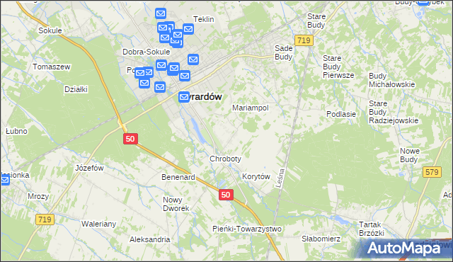 mapa Korytów A, Korytów A na mapie Targeo