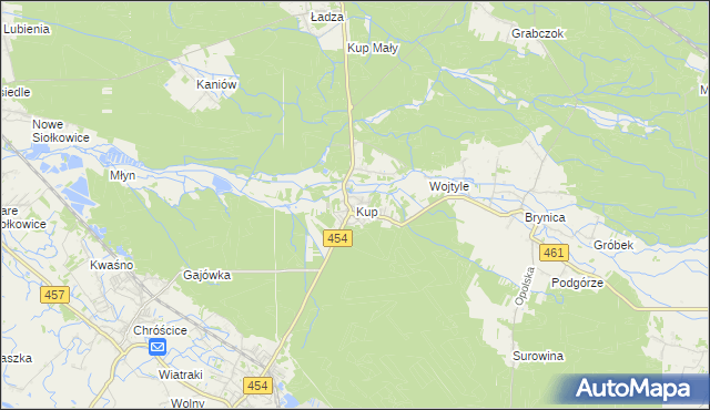 mapa Kup, Kup na mapie Targeo