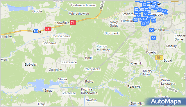 mapa Kurnos Drugi, Kurnos Drugi na mapie Targeo