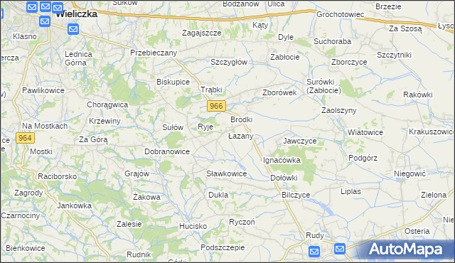 mapa Łazany, Łazany na mapie Targeo