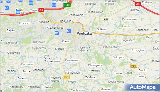 mapa Lednica Górna, Lednica Górna na mapie Targeo