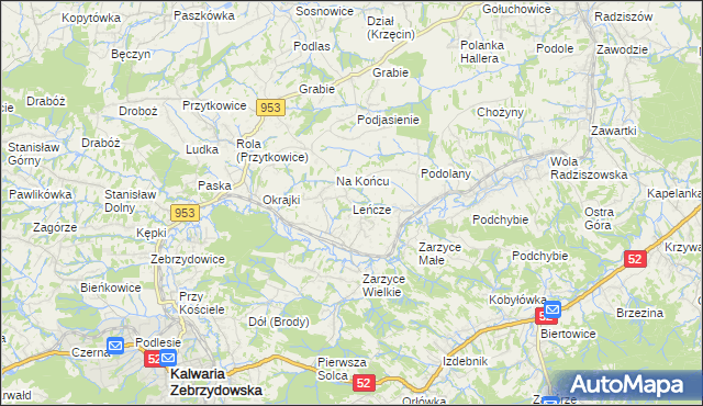 mapa Leńcze, Leńcze na mapie Targeo