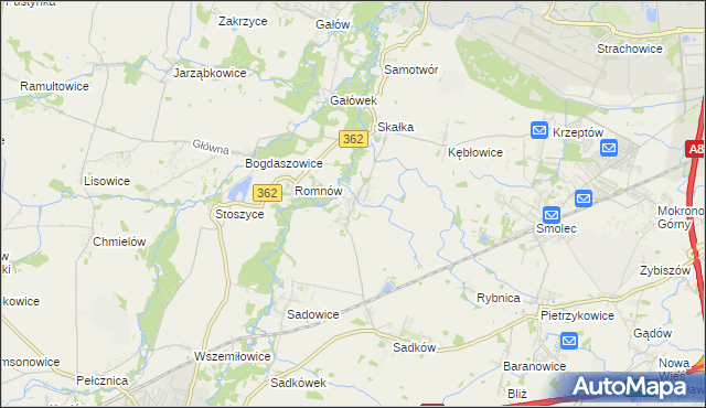 mapa Małkowice gmina Kąty Wrocławskie, Małkowice gmina Kąty Wrocławskie na mapie Targeo