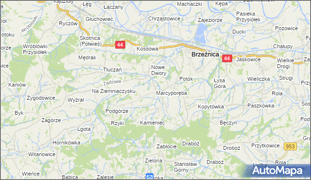 mapa Marcyporęba, Marcyporęba na mapie Targeo