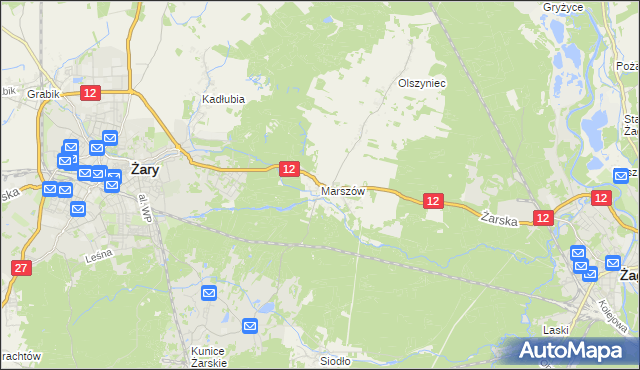 mapa Marszów, Marszów na mapie Targeo