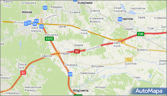 mapa Michałówek gmina Wiązowna, Michałówek gmina Wiązowna na mapie Targeo