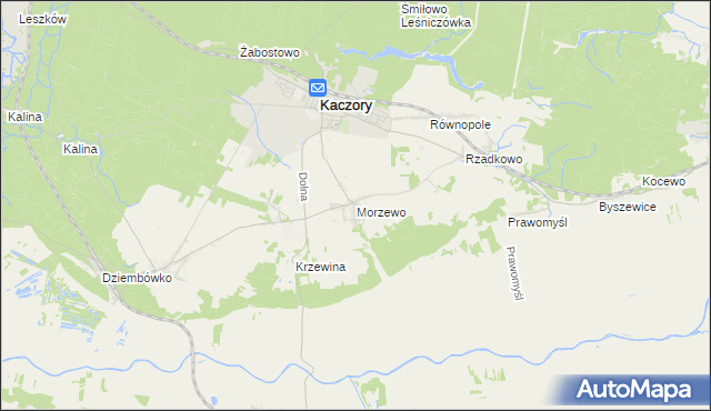 mapa Morzewo, Morzewo na mapie Targeo