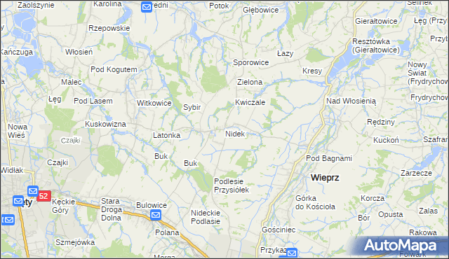 mapa Nidek, Nidek na mapie Targeo