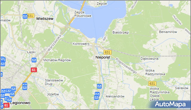 mapa Nieporęt, Nieporęt na mapie Targeo