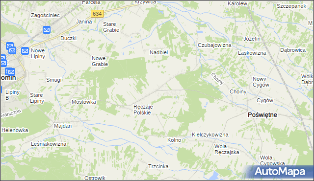 mapa Nowe Ręczaje, Nowe Ręczaje na mapie Targeo
