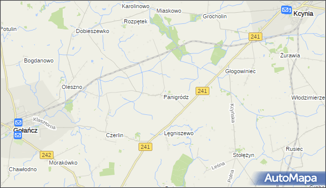 mapa Panigródz, Panigródz na mapie Targeo