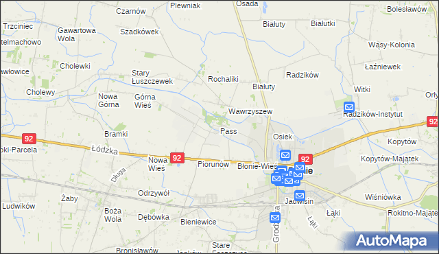 mapa Pass, Pass na mapie Targeo