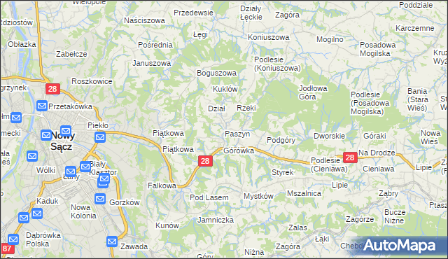 mapa Paszyn, Paszyn na mapie Targeo