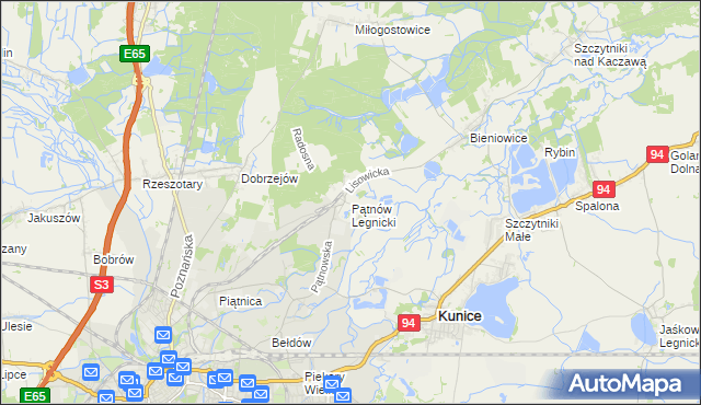 mapa Pątnów Legnicki, Pątnów Legnicki na mapie Targeo