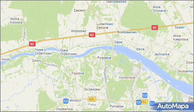 mapa Poddębie, Poddębie na mapie Targeo