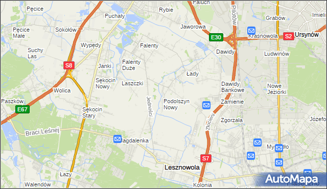 mapa Podolszyn, Podolszyn na mapie Targeo