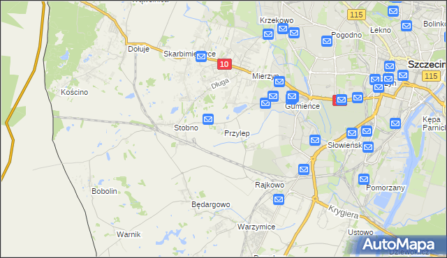 mapa Przylep, Przylep na mapie Targeo