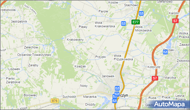 mapa Przypki, Przypki na mapie Targeo