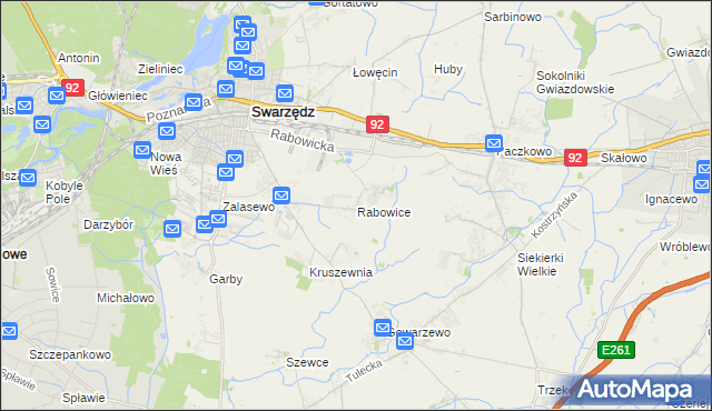 mapa Rabowice, Rabowice na mapie Targeo