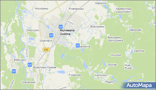 mapa Rakownia, Rakownia na mapie Targeo