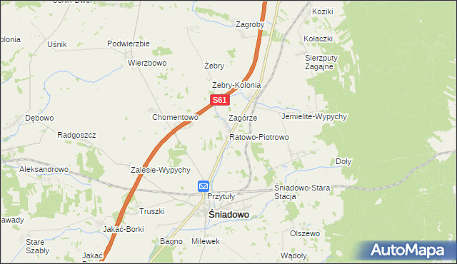mapa Ratowo-Piotrowo, Ratowo-Piotrowo na mapie Targeo