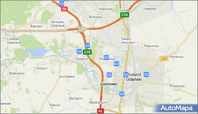 mapa Rotmanka, Rotmanka na mapie Targeo