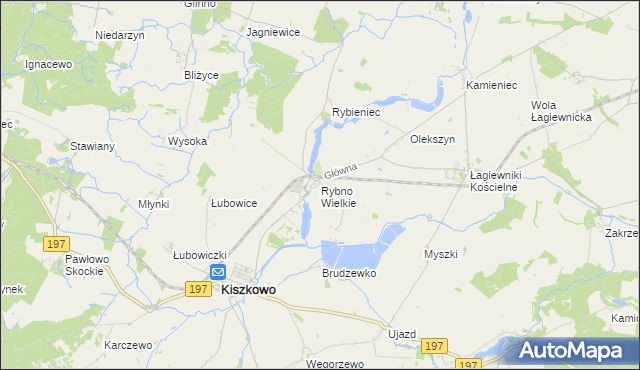mapa Rybno Wielkie, Rybno Wielkie na mapie Targeo