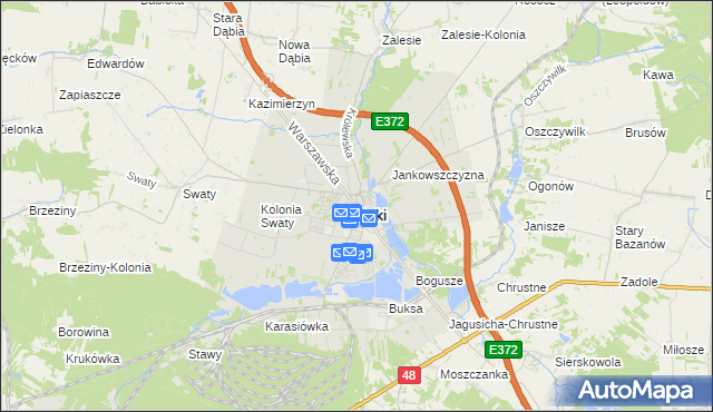 mapa Ryki, Ryki na mapie Targeo