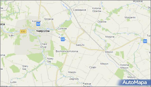 mapa Sadurki, Sadurki na mapie Targeo