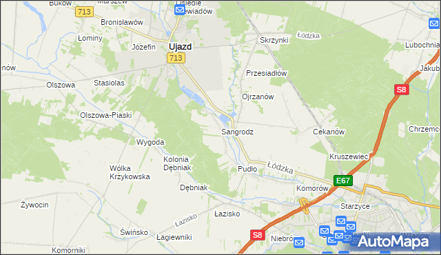 mapa Sangrodz, Sangrodz na mapie Targeo