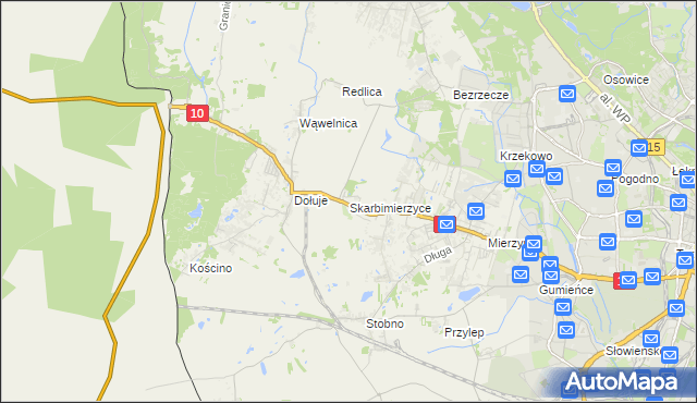 mapa Skarbimierzyce, Skarbimierzyce na mapie Targeo