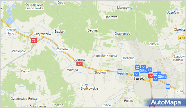 mapa Słodków-Kolonia, Słodków-Kolonia na mapie Targeo