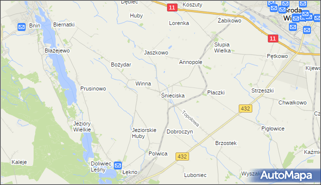 mapa Śnieciska, Śnieciska na mapie Targeo